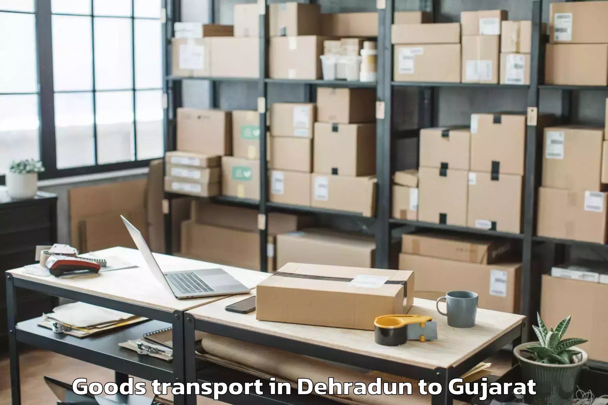 Expert Dehradun to Waghodia Goods Transport